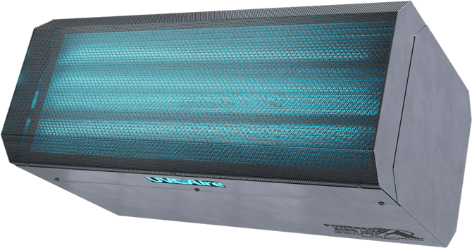 UVC-E - UV-C Light System For Air Purification Electrically Heated Air Curtain