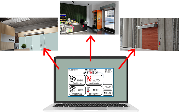 Air Curtain Control from Anywhere on the Network
