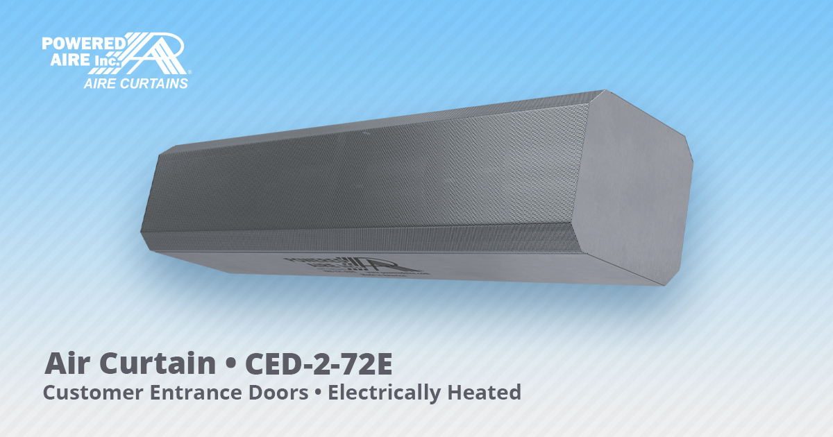 CED-2-72E Air Curtain | 72" Customer Entry Door Electrically Heated