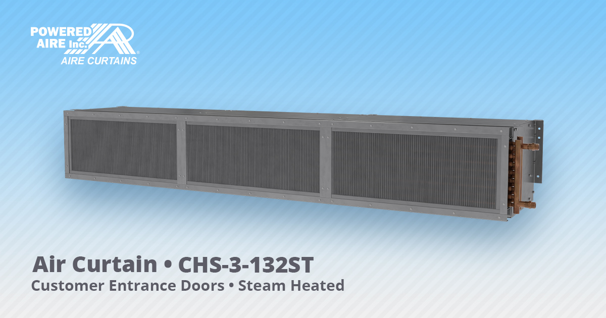 CHS-3-132ST Air Curtain | 132" Customer Entry Door Steam Heated
