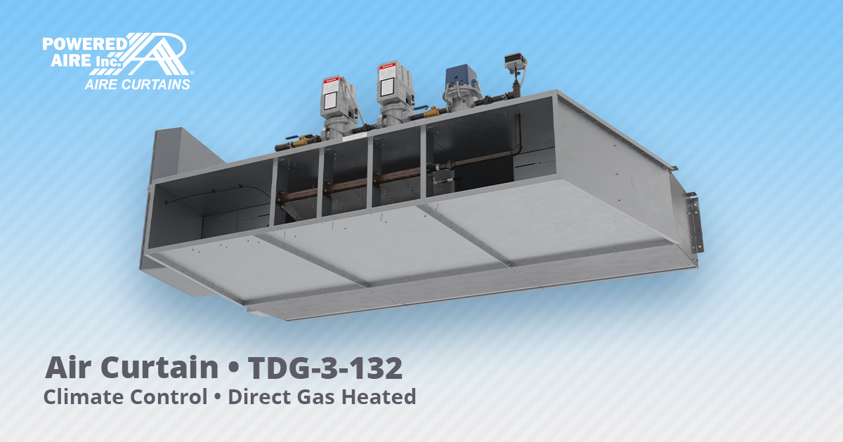 TDG-3-132 Air Curtain | 132" Climate Control TDG Direct Gas Heated
